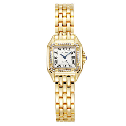 Luxury Rhinestone Women Watches Fashion Square Quartz Wristwatch Simple Ladies Clock Reloj Mujer