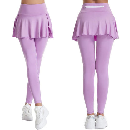 2025 Hot Sale Fitness Lenggings Female Full Length Leggings Active Skirted Capri Legging Pants Gym Clothing Tennis Fitness