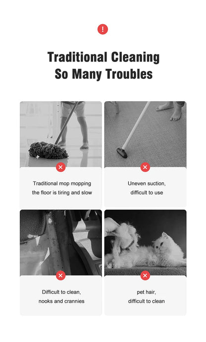 Vacuum Cleaner Portable Wireless Hand Held Cleaner Powerful Cleaning Machine Car Home Appliance for Dust Pet Hair