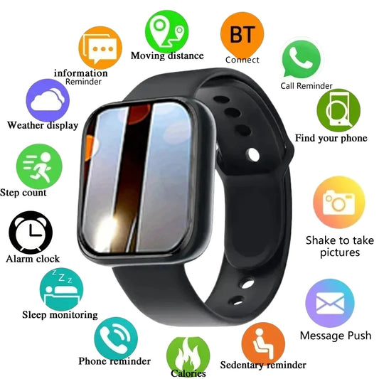 Multifunctional Smart Watches Women Men Bluetooth Connected Phone Music Fitness Sports Bracelet Sleep Monitor Y68 Smartwatch D20