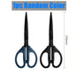 Deli Black Blade Scissors Stainless Steel Anti-Rust Shears Comfort Grip Office School Home Craft Cutting Stationery