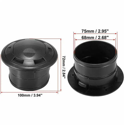 Universal 10cm 2.76 Inch Round Car Air Outlet Vent for RV Bus Boat Yacht Auto Replacement Parts Air Conditioning Vent Grille