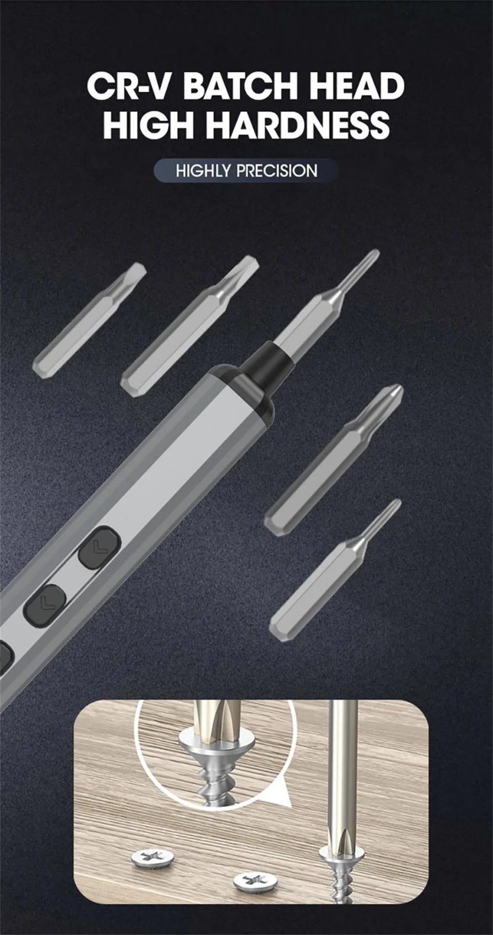 Mini Precision Electric Screwdriver Set 68 in 1 Power Repair Tool with 64 Magnetic Torx Phillips Drill Bits 5 Torque Settings