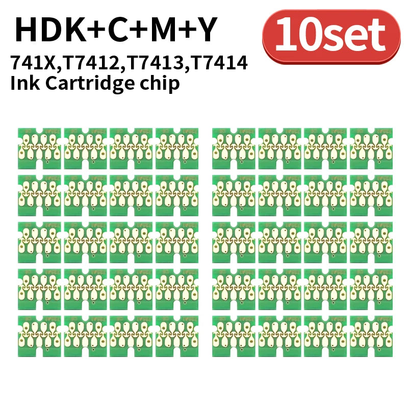 1set~50set T741X-T7414 T7411 T741X Ink Tank Chip For Epson SureColor F6200  F6270 F7270 F9270 F9300 F9330 F9340 F9360 F9370 CHIP