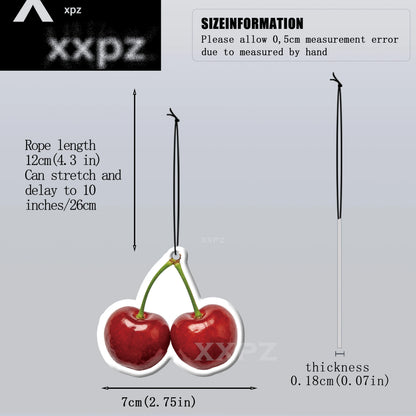 1/3pcs Cherry Car Air Freshener Auto Parts Car Hanging Fresh Fruit Design Sweet Cherry Aroma Gift for Friends