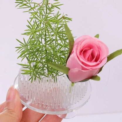 1/3Pcs Transparent Ikebana Stem Holder Waterproof Circular Arrangement Base DIY Flower Fixing Bracket for Vases Floral Design