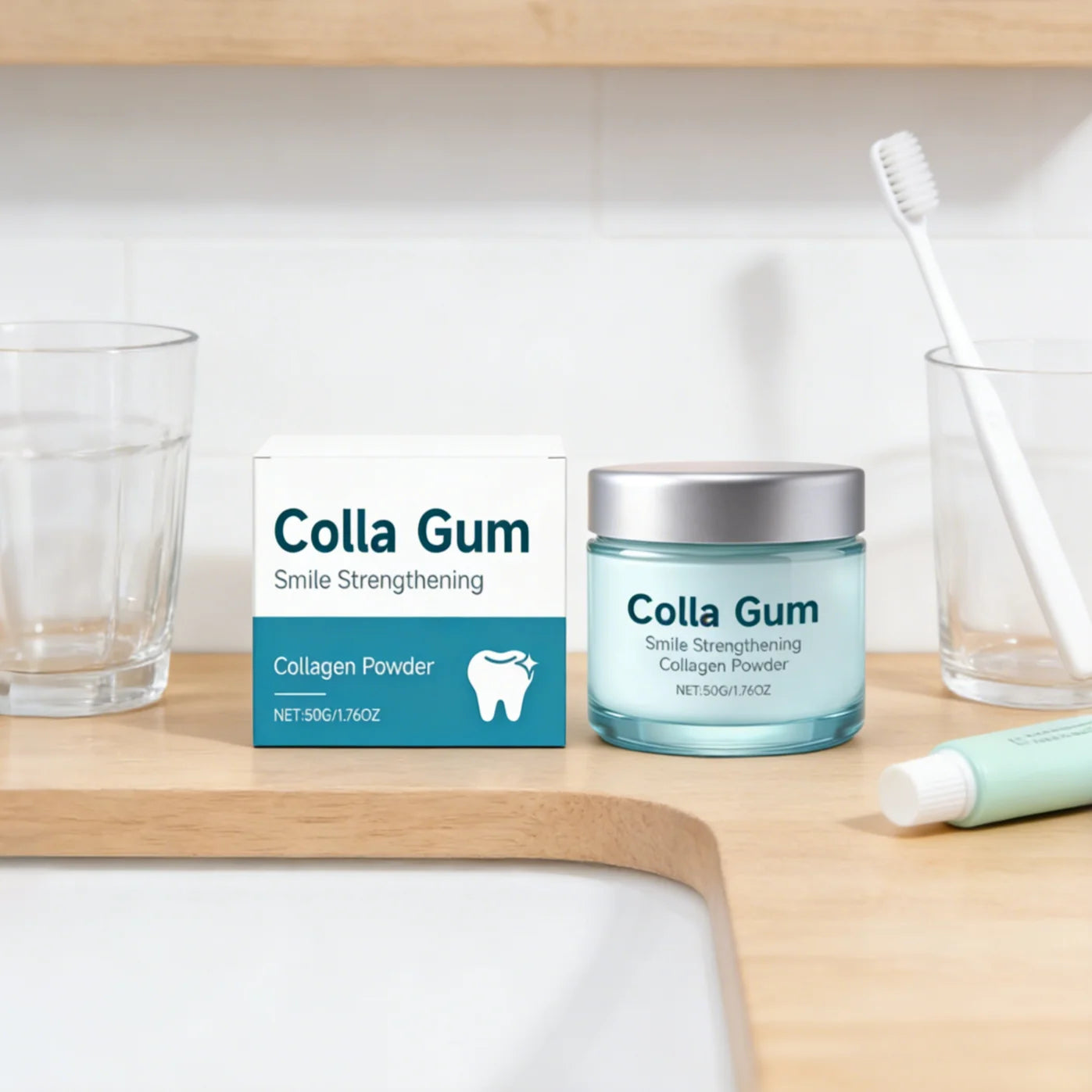 Collagen Tooth Powder Brighten Teeth Soothe Gum Removing Dental Plaque Fresh Breath Relieve Dental Caries Oral Care Teeth Powder