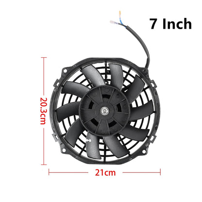 Universal 7/9/10/12/14/16 Inches 12V 80W 2100RPM Car Air Conditioning Electronic Radiator Cooling Fan Blade Electric Cool Kit