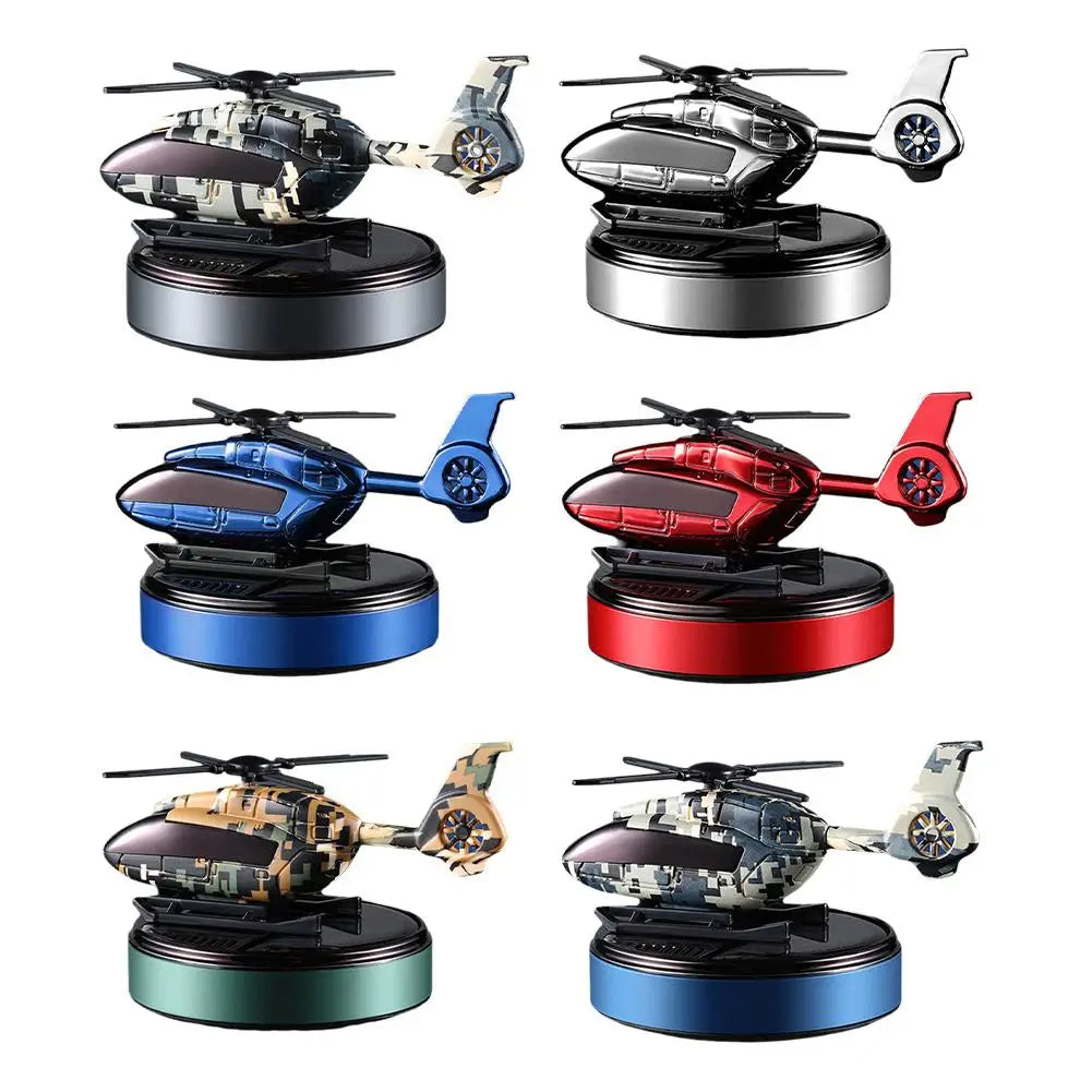 Car Solar Airplane Air Freshener Solar Helicopter Interior Accessories Trim Propeller Rotary Perfume Diffuser Deodorant