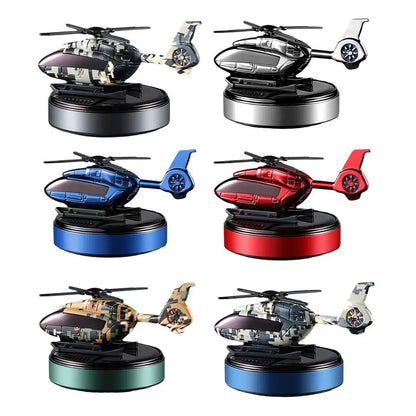 Car Solar Airplane Air Freshener Solar Helicopter Interior Accessories Trim Propeller Rotary Perfume Diffuser Deodorant