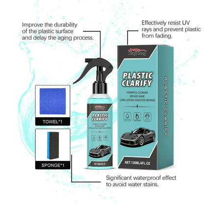 Car Plastic Restorer Spray for Trim, Dashboard/-like/Chrome Renew, Plastic Repairman Headlight Restoration Cleaner Car Detailing