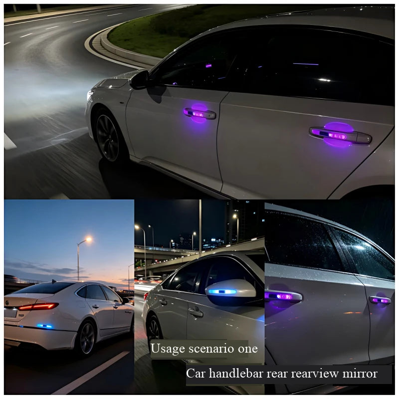 Car doors, electric motorcycles, anti scratch and anti-collision strips, solar warning and anti rear end collision lights, no wi