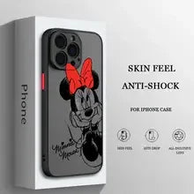Cute Minnies Mouse Phone Case For iPhone 17e 17 16e 16 15 14 13 12 11 Mini Pro Air  Max XR XSMax 7 8 6 6s Plus Matte Clear Cover