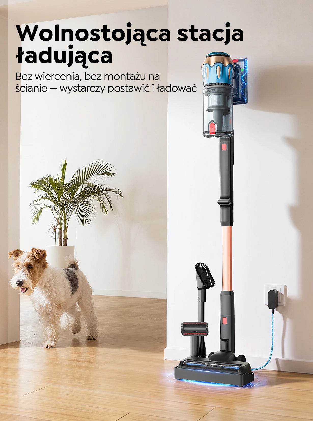 BUTURE S20 Cordless Vacuum Cleaner, 75KPa 650W Powerful Suction, 90 Min Runtime, Freestanding Charging Dock, Removable Battery, Smart Display Stick Vacuum for Pet Hair, Carpets and Hard Floors