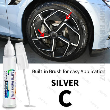For BYD SEAL Touch Up Paint Wheel Repair Kit Quick And Easy Wheel Scratch Repair Rim Paint For Car Wheel Repair Silver Black