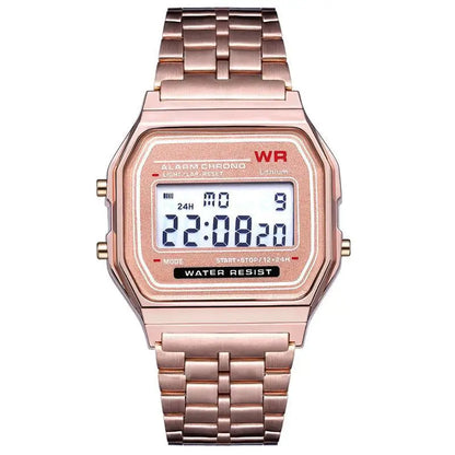 Women Men Unisex Watch Gold Silver Black Vintage LED Digital Sports Military Wristwatches Electronic Digital Present Gift Male