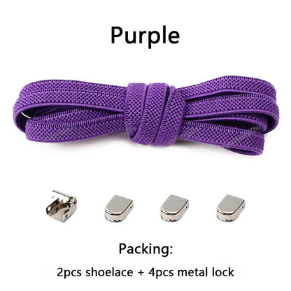No tie Shoe laces Elastic laces Sneakers Flat Shoelaces without ties Quick Shoelace for Shoes Kids Adult One Size fits All Shoes
