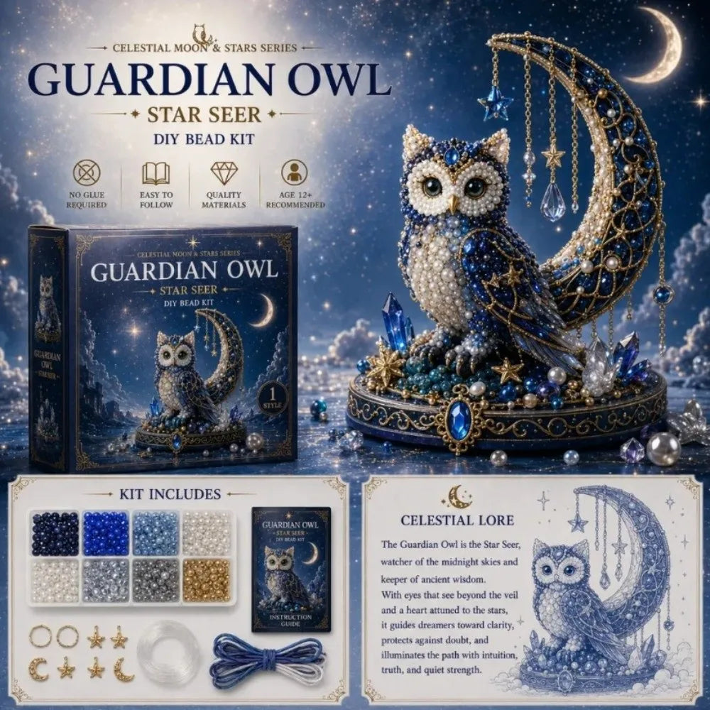 3D Design Animal Guardian Beading Kit Handmade Material Package Animal Bead Set with Colorful Beads Animal Shape Bead Craft Set