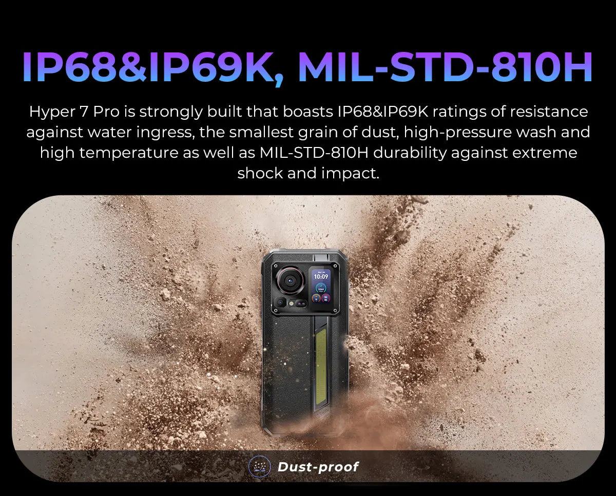 [Ship from DE] HOTWAV Hyper 7 Pro 5G Rugged Phone 200MP Android 14 6.6'' 120Hz Smartphone 36(16+20)GB 256GB 10800mAh Cell Phone