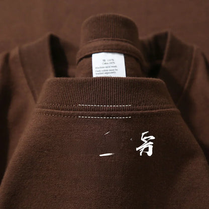300g Cotton T Shirts Men Short Sleeved Heavyweight Summer Round Neck Loose Breathable Shirt for Men Women Basic Tee