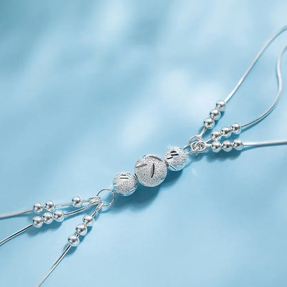 Fine 925 Sterling Silver Bead Charm Bracelet For Women Girls Lady cute Wedding Party Bohemian Fashion Jewelry Gift noble y2k