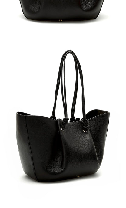 PG Women Pebbled Leather Tote Bag Large Capacity Fashion Shoulder Top Handle Handbag Elegant Daily Work