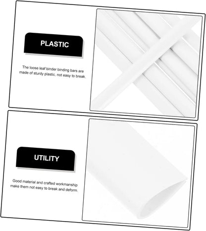 10Pcs Bookbinding Slide Binders Spine Bars Slide Grip Binding Bars Plastic Slide Binders