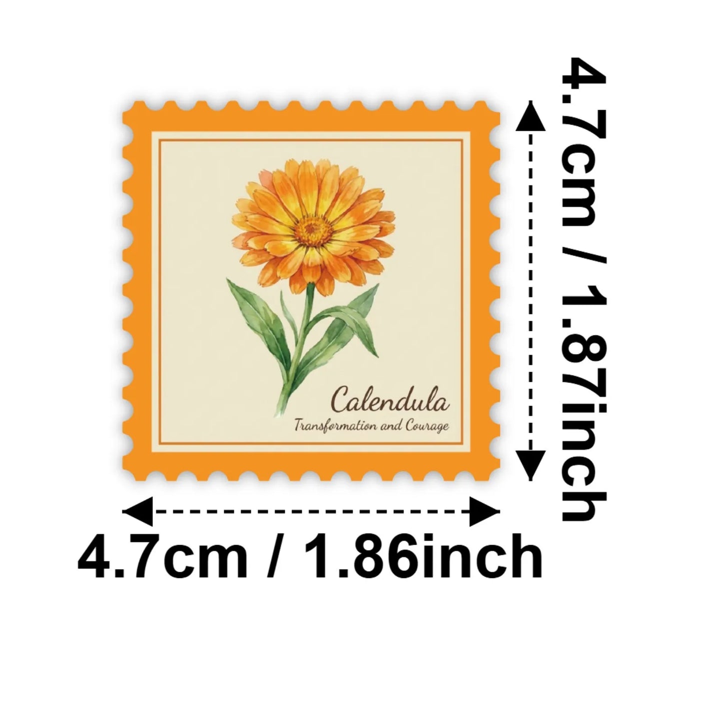 10/30/50PCS Stamp Style Literary Flowers Stickers Book DIY Skateboard Toys Guitar Luggage Suitcase Decoration Graffiti Sticker