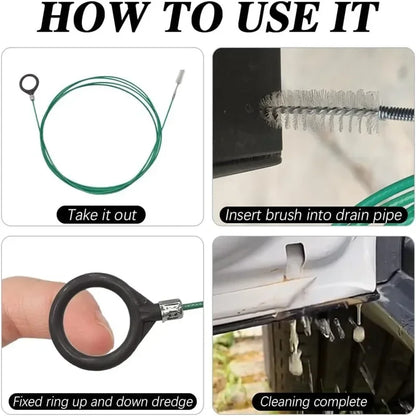3m/5m Car Drain Dredge Cleaning Scrub Brush Auto Sunroof Long Hoses Detailing Cleaning Tool Spiral Cleaning Brush Drain Cleaner