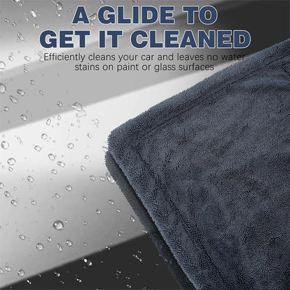 AUTOBRIGHT Microfiber 60*90cm 1300gsm One Wipe Drying Towel Car Wash Cloth Premium Cloth Thicken Soft Professional Car Cleaning