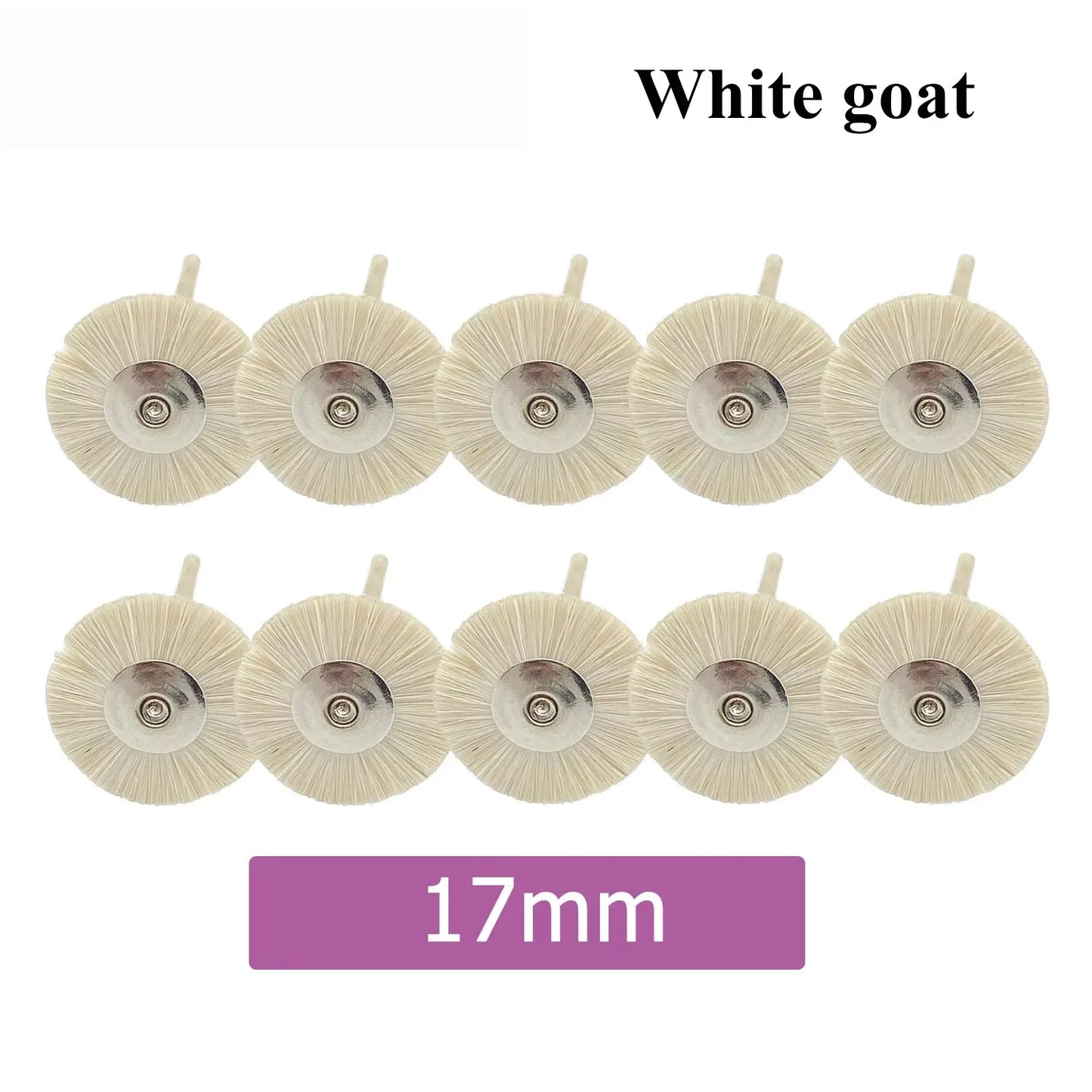 10Pcs/Bag Dental Odontologia Polishing Brush Wheel Rotary Tools 2.35mm HP Shank Wool Goat Cotton Black Buff Dentistry Laborator