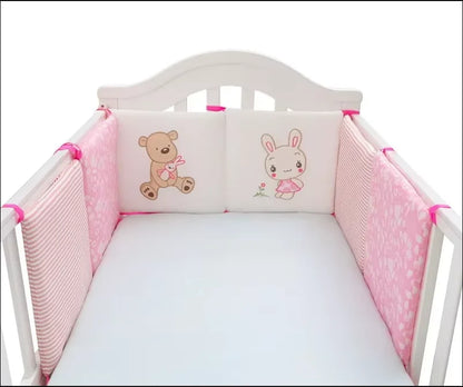 6Pcs/Set Baby Bed Protector Crib Bumper Pads Baby Bed Bumper Kids Safety Bed Around Cotton Blend Crib Anti-collision Anti-fall