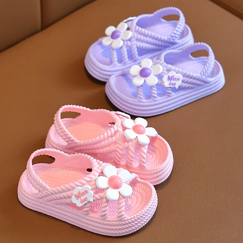 New Children's Slippers Summer Girls and Boys Bathroom Home Anti Slip Beach Shoes Soft Soled Baby Sandals