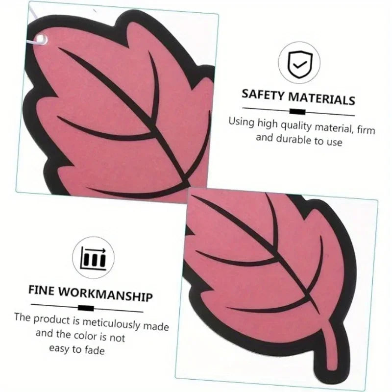 60/120/240/360/600pcs Leaf Shape Car Air Freshener Natural Scented Tea Paper Auto Hanging Vanilla Perfume Fragrance