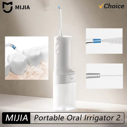 New MIJIA Portable Oral Irrigator 2 Dental Teeth Whitening Flosser bucal tooth Cleaner vibration waterpulse Water Thread