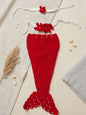 3Pcs Newborn Photography Props Baby Girl Crochet Mermaid Tail Outfit Handmade Photo Shoot Costume Bebe Headband Clothes Set