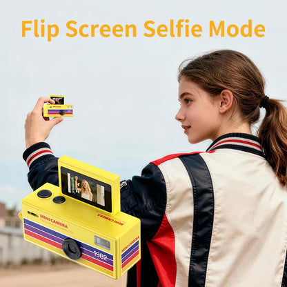 Ourlife Thumb Keychain Camera 0.96inch Flip Screen Retro CCD Mini Digital Camera 720P Very Small Camcorder Video Recorder