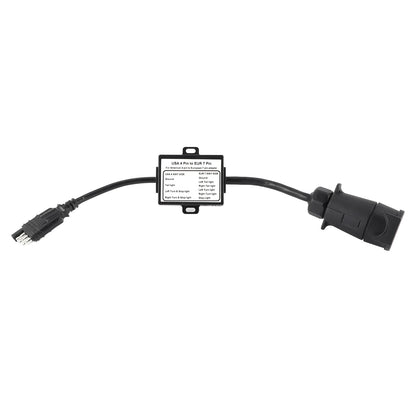 Trailer Connector Light Converter USA 4 Pin to EUR 7 Pin Adapter Stop/Brake Signal Separating 4 Pin to 7 Pin Trailer Adapter