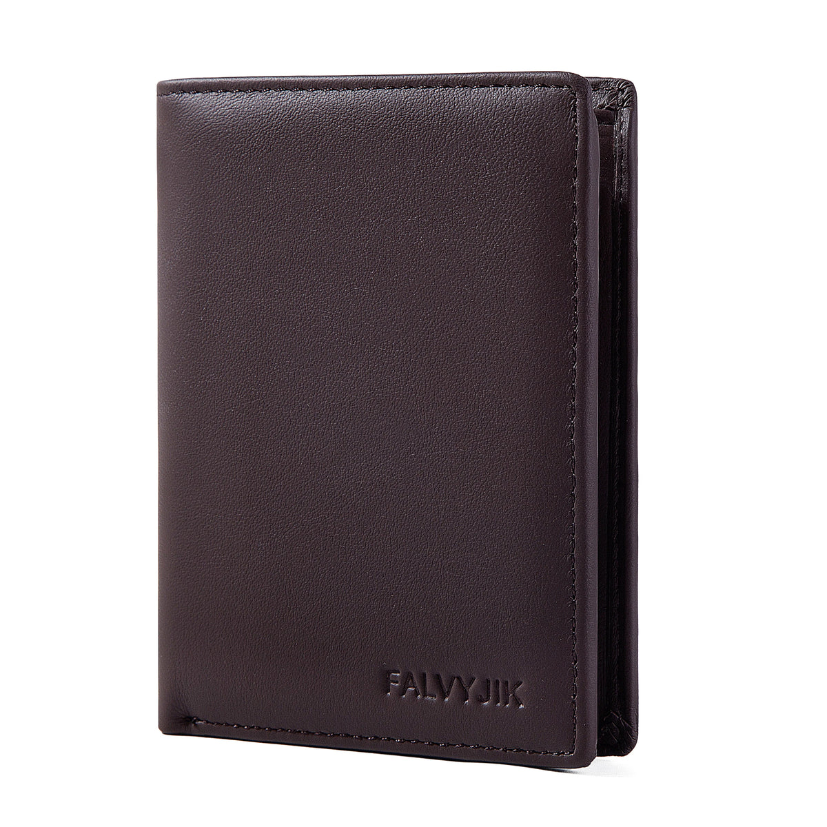 Men Wallet Genuine Leather Wallets for Men Zipper Purse Vertical Business Wallets RFID Anti-Theft Credit Card Holder Money Bag