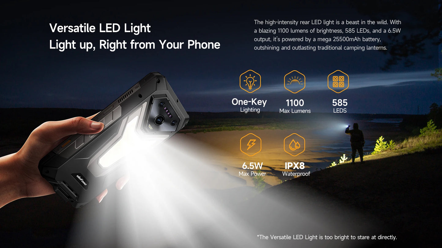 【World Premiere】Ulefone Armor 34 5G AI Rugged Phone 25500mAh Up to 32GB+512GB 120Hz 6.95" NFC Android 15 Smartphon