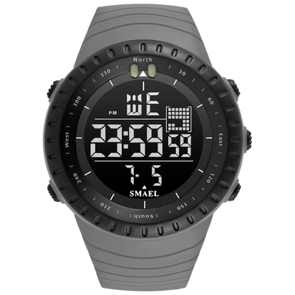 SMAEL Brand Men Electronics Watch Outdoor Sports Waterproof Big Dial Digital LED Alarm Digital-watch 1237 Sport Watch