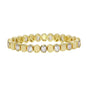 Gold Color Geometric Oval Stretchy Stretch Beaded Tennis Chain Bracelet For Women Fashion Adjusted Jewelry