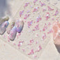 5D Pink White Black Bowknot Ribbon Pearl Sweet Bow Nail Sticker Adhesive Nail Art Decoration Parts Stickers Manicure Decals