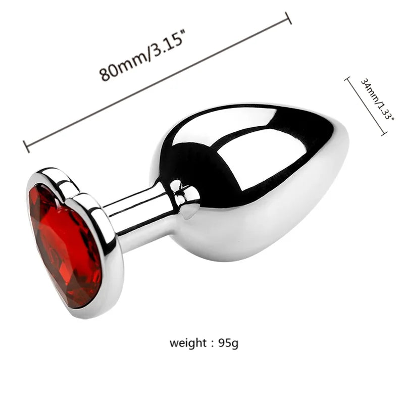 3PCS S/M/L Metal Anal Plug Butt Plug Sex Toy Butt Toy for Women Men Couples Adult Game Masturbator Anal Diamond Sex Shop 18+