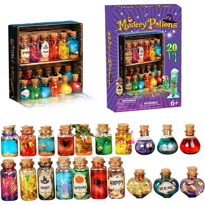DIY Magic Potion Bottle Craft Kit, Halloween Witch Costume Accessory, Party Decor & Family Activity Set