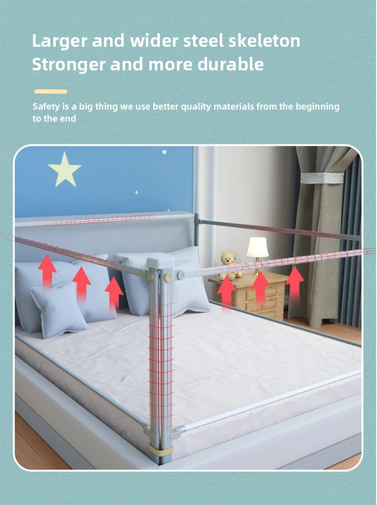 IMBABY Bed Guardrail Liftable Crib Protectors Adjustable Handrail Bed Safety Children Washable Baby Safety Bed Barrier Bumper
