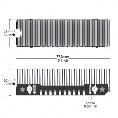 RAGEER M.2 SSD Cooler, Heavy Duty Aluminum Convection Heat Sink, NVME NGFF Cooler, Passive Heat Sink with 38 Fins - FrostBlade 1