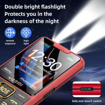 YEEMI K3 4G Feature Keypad Phone 2.6 Inch Dual SlM Big Button Loud Volume for Elderly 2500mAh FM Radio Hebrew Keyboard SOS Video
