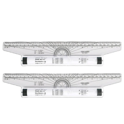 Plastic Ruler Drawing Roller Ruler Parallel 30cm Multi-functional Drawing Design Used for Measurement Drafting Schools Offices