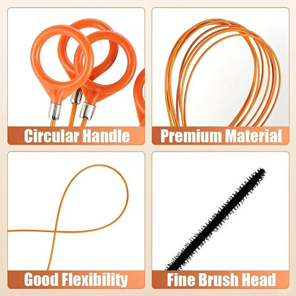 Car Sunroof Drain Hole Cleaning Brush Flexible Long Tube Cleaner Tool Auto Skylight Dredge Pipe Water Outlet Unclogging Device